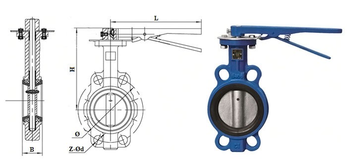 Vana "Butterfly" disc din fonta/disc inoxidabil