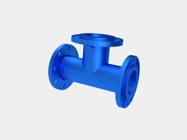 Teu cu flanse pe toate capetele